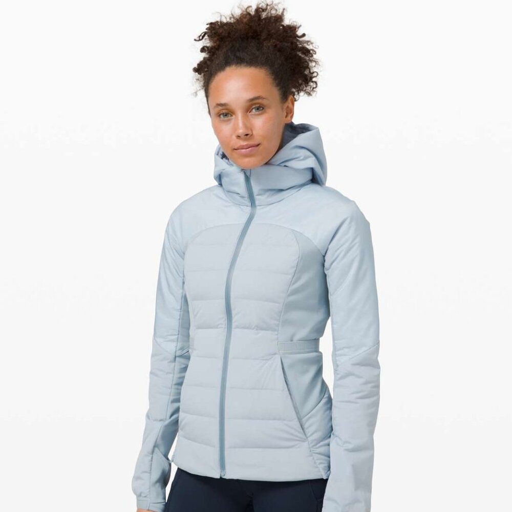 Lululemon Down for It All Jacket Chambray Blue Size 6 - retail $228